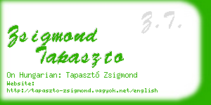 zsigmond tapaszto business card